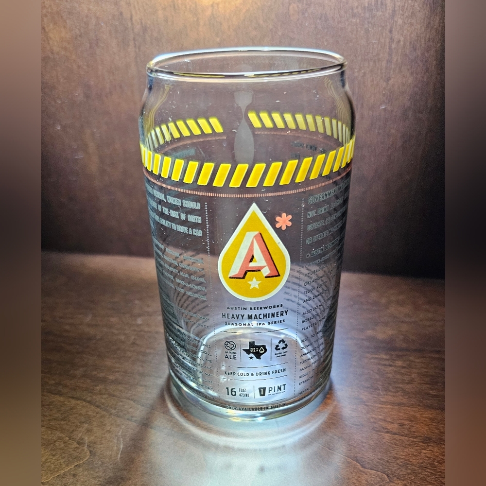 [Austin Beerworks] Heavy Machinery Season IPA Pint glass